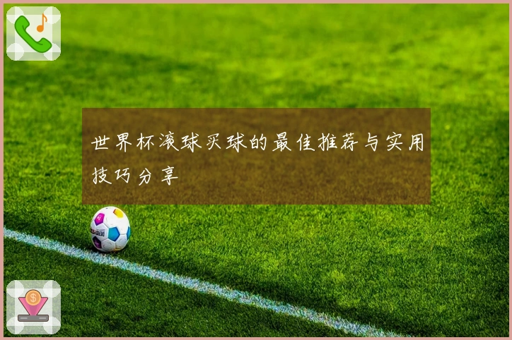 世界杯滚球买球的最佳推荐与实用技巧分享